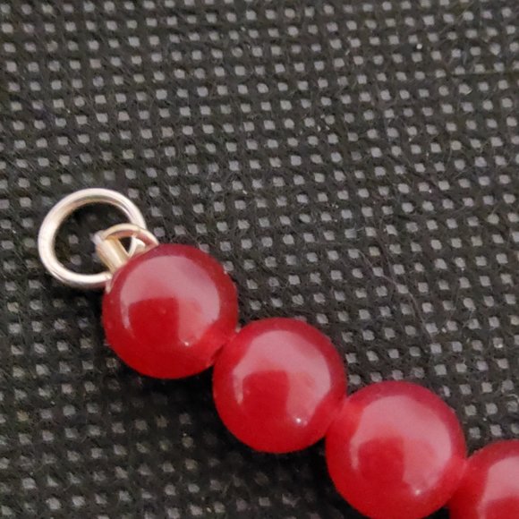 🇨🇦 2 For $25 Handcrafted bracelet with burgundy stones and crystal bands - Picture 5 of 7